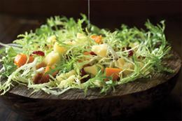 Jeweled Frisee Salad with Parmigiano-Reggiano and Roasted Squash