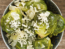 Garlic, Lemon and Parmesan Brussel Sprouts